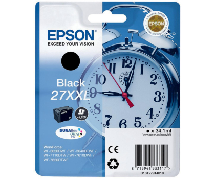 Tusz EPSON T2791 black 2200str. 27XXL C13T27914012